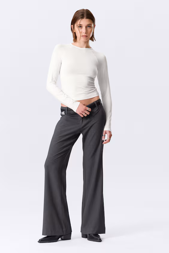 Облегающий топ с реглановыми рукавами