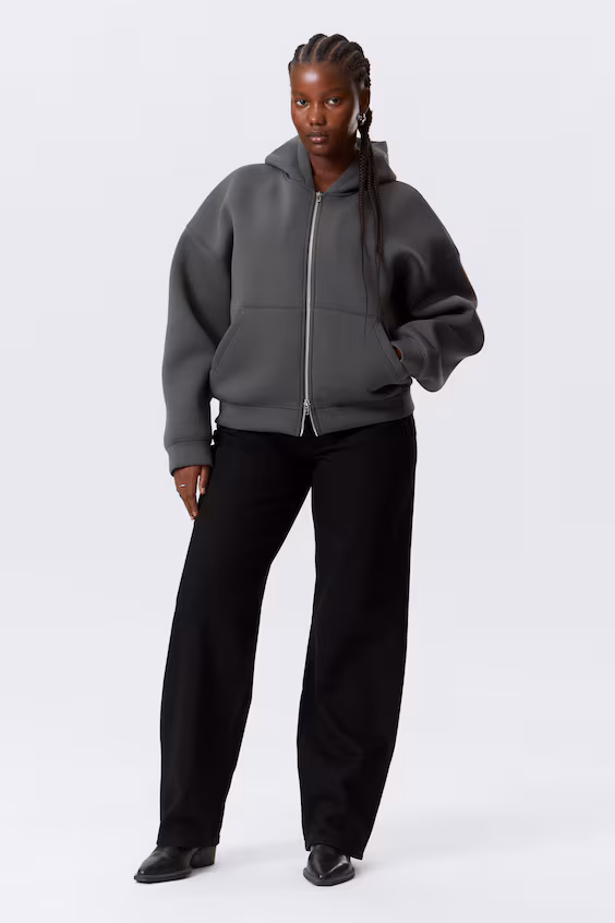 Оверсайзер с капюшоном и молнией