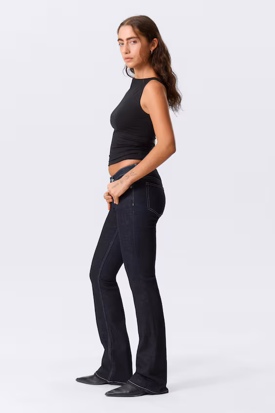 Джинсы luna bootcut skinny с низкой посадкой