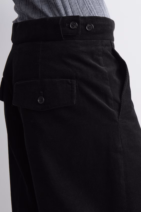 Укороченные карго брюки из вельвета