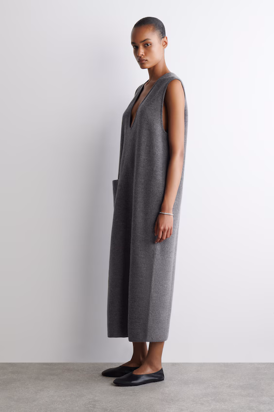 Платье миди из валяной шерсти