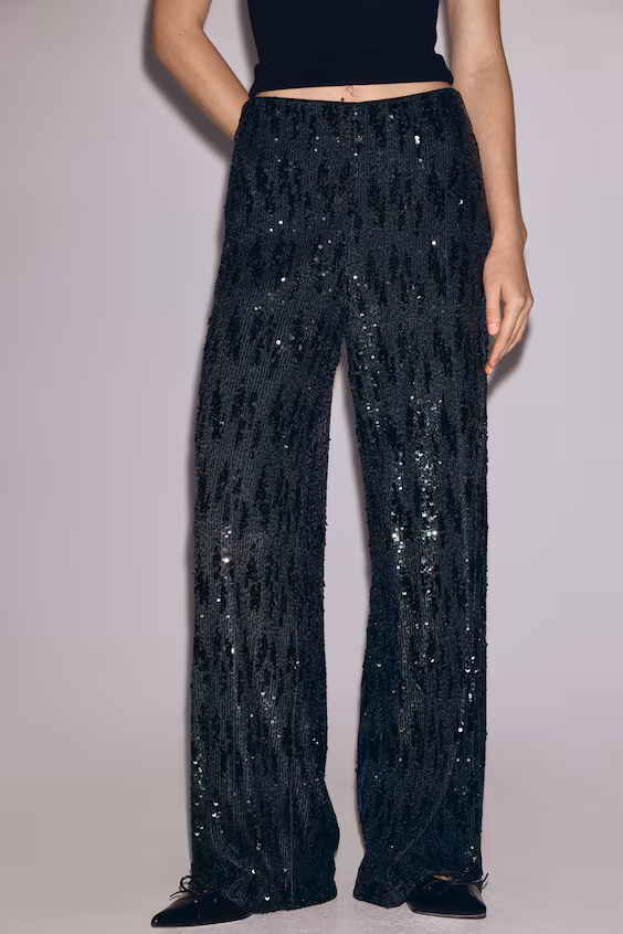 Брюки со стразами