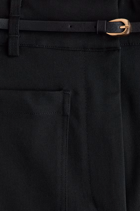 Брюки-клеш с поясом