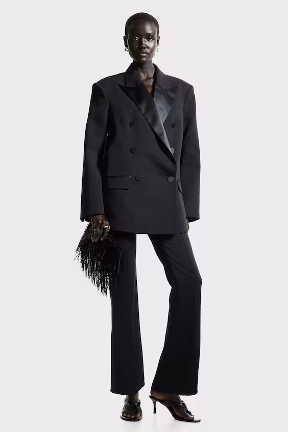 Брюки bootcut из атласа