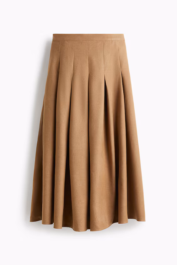 Миди-юбка с защипами