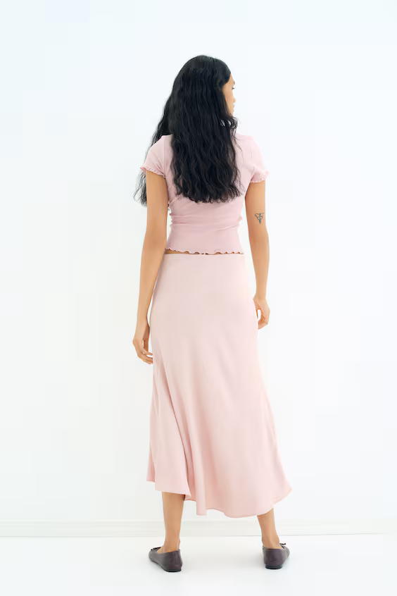 Асимметричная миди-юбка