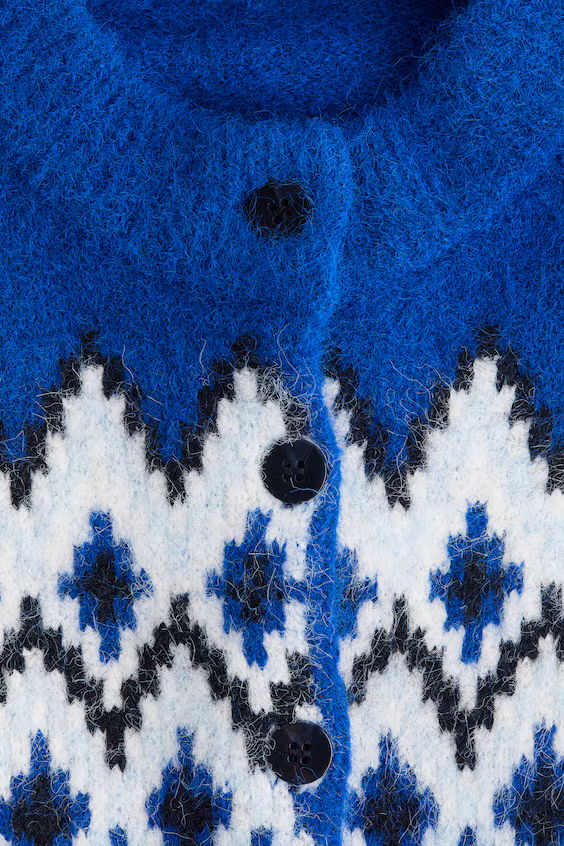 Кардиган в стиле жаккард из вязаного полотна