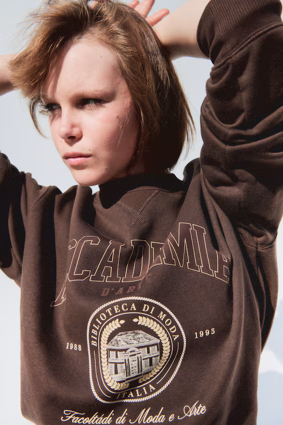 Свитшот с текстовым принтом