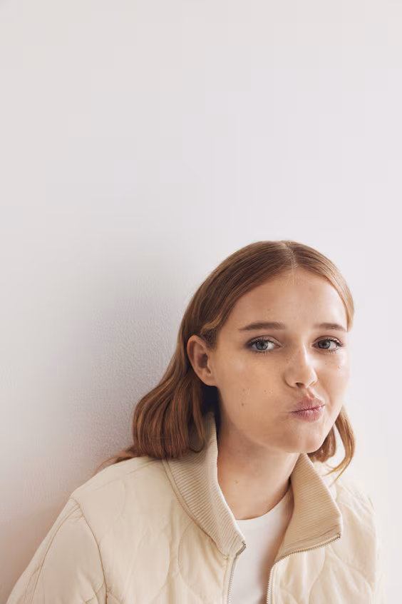 Оверсайз стеганный пуховик