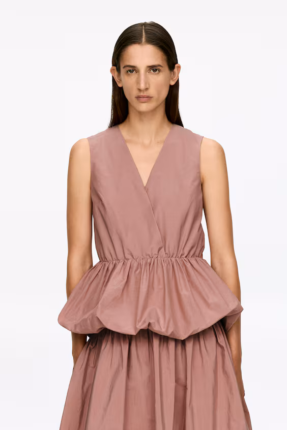 Топ из тафты с баской