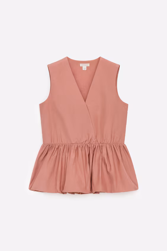 Топ из тафты с баской