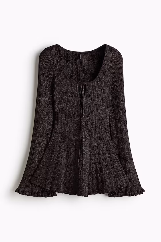 Свитер в рубчик с блеском