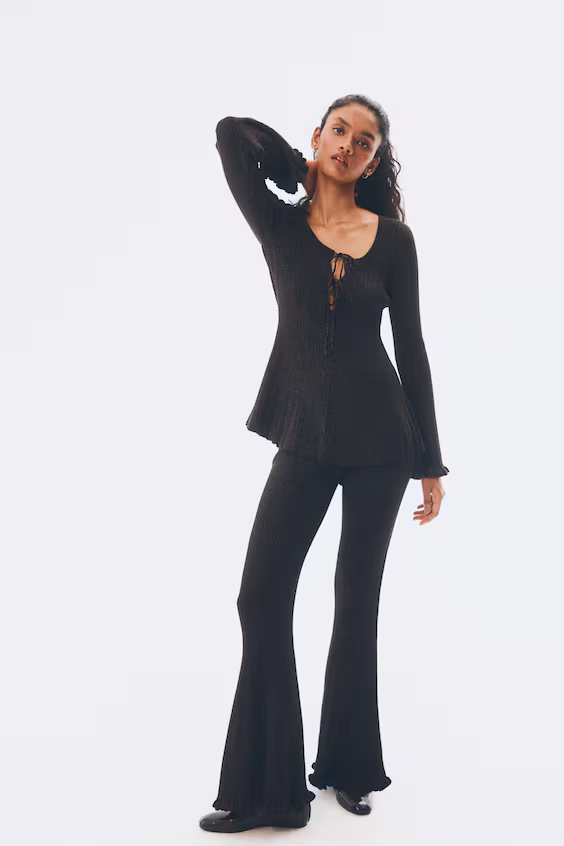 Свитер в рубчик с блеском