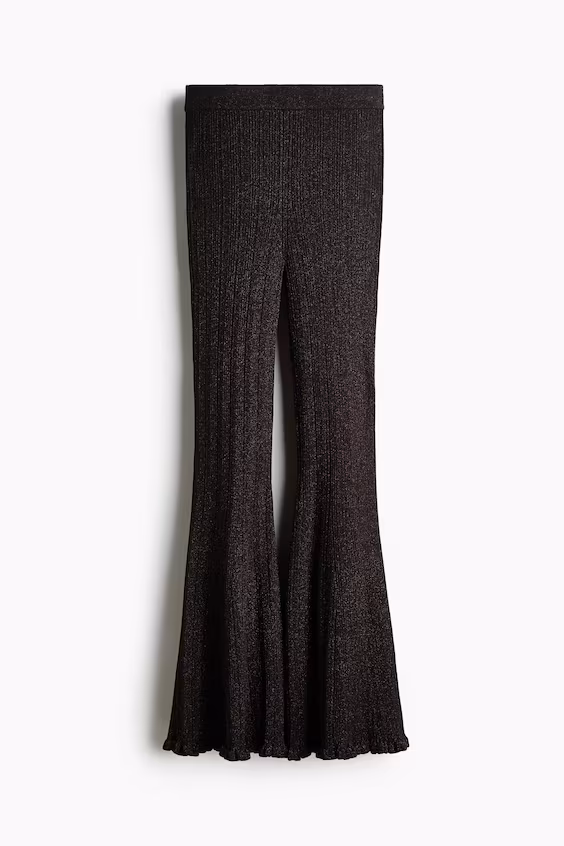 Брюки в рубчик блестящие