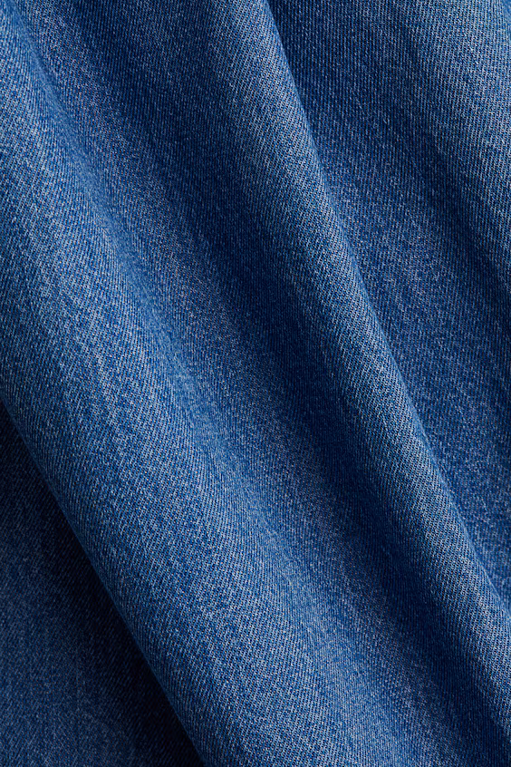 Длинное джинсовое платье