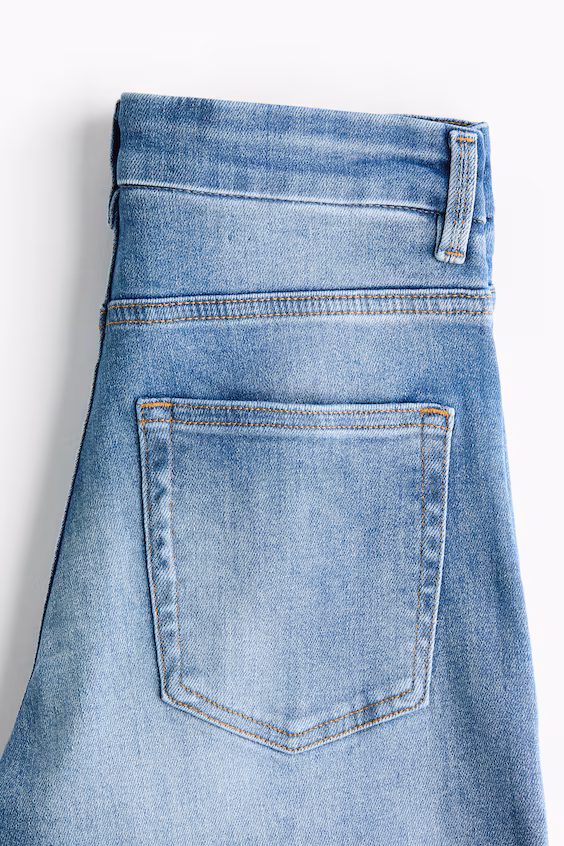 Джинсы широкие с высокой посадкой