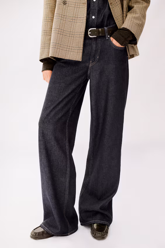 Широкие стандартные джинсы feather soft