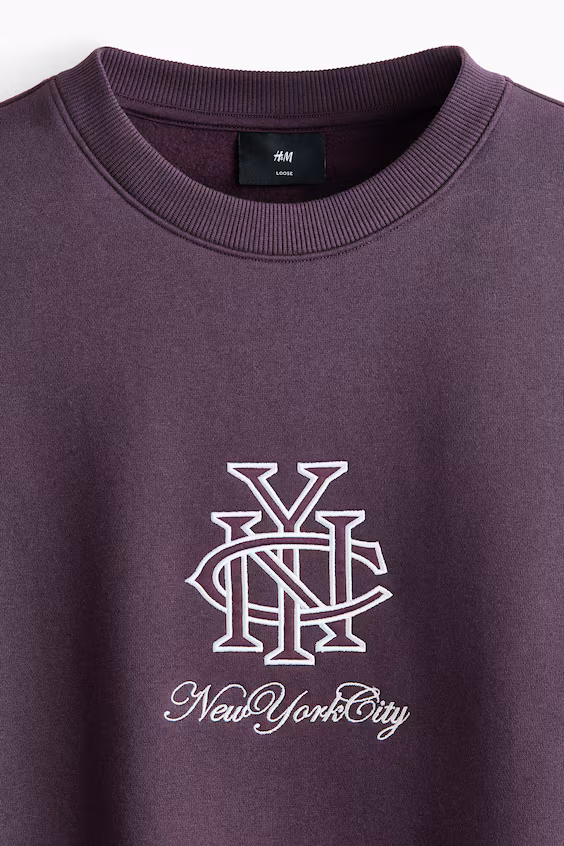 Толстовка с принтами свободного кроя