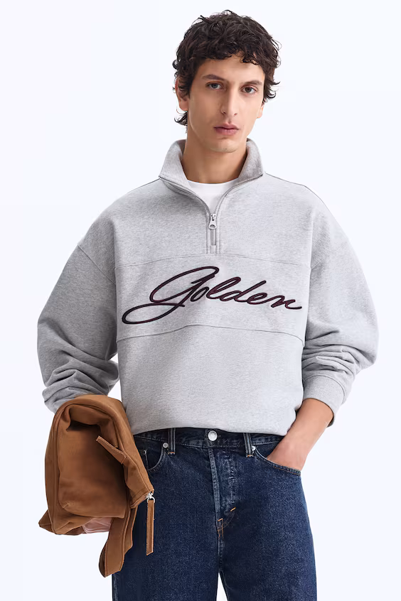 Толстовка с молнией комфортного кроя