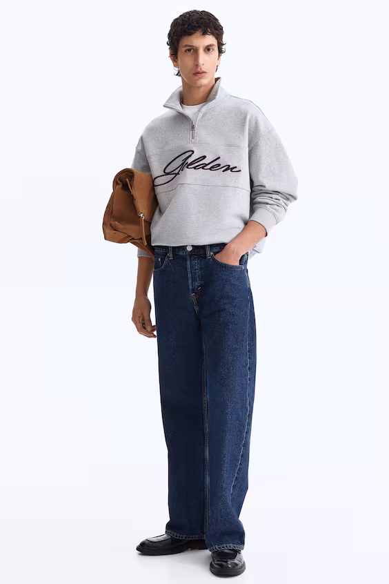 Толстовка с молнией комфортного кроя