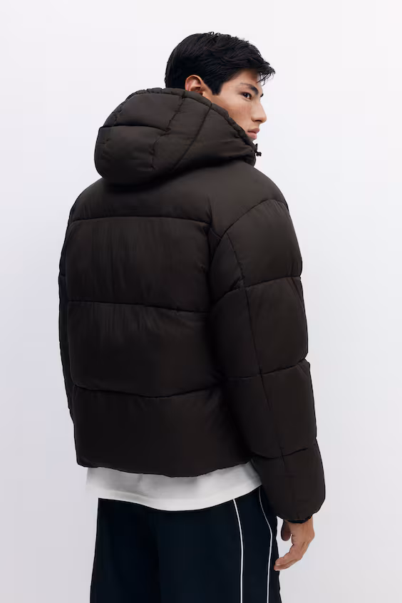 Свободный стеганый пуховик