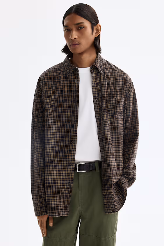 Рубашка из хлопка свободного кроя