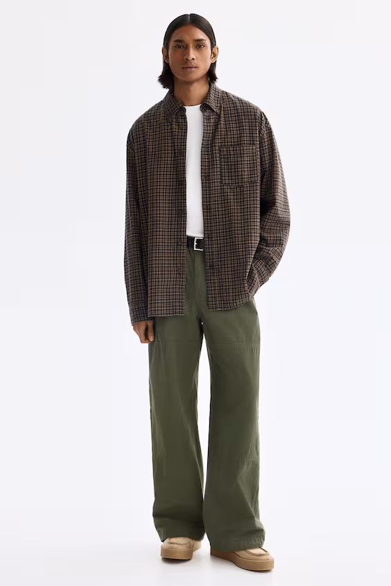 Рубашка из хлопка свободного кроя