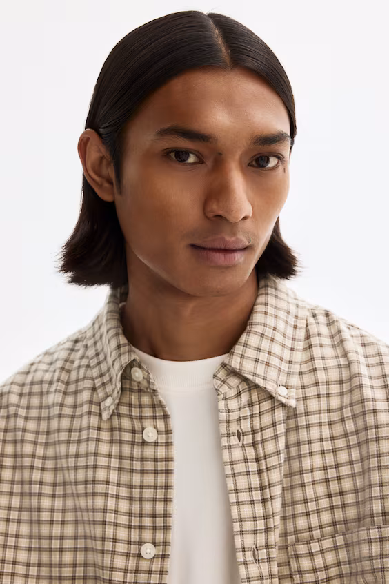 Рубашка из хлопка свободного кроя