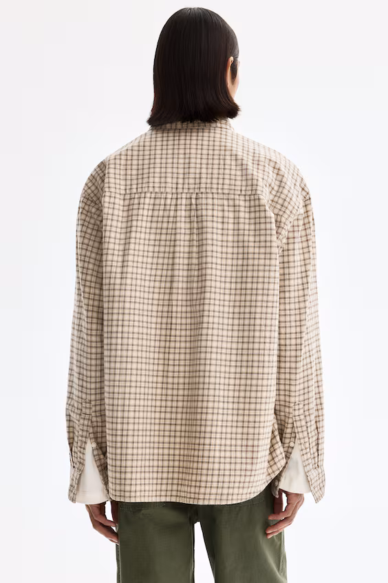 Рубашка из хлопка свободного кроя