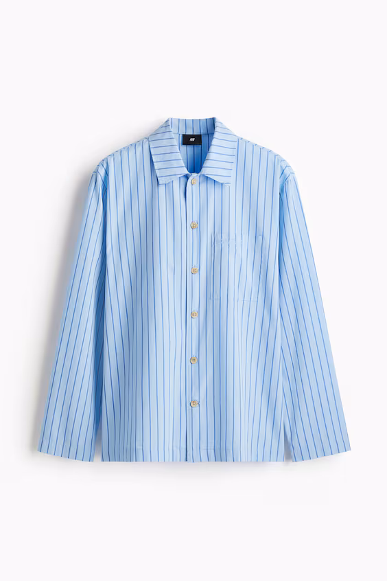 Пижама из поплина с рубашкой и брюками