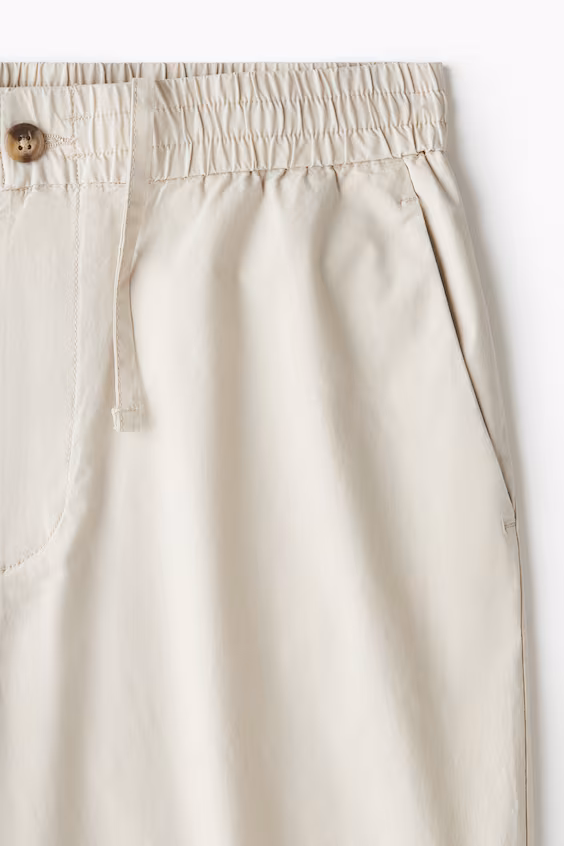 Шорты из поплина свободного кроя