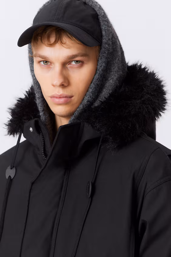 Парка oversized с объемным стеганым узором