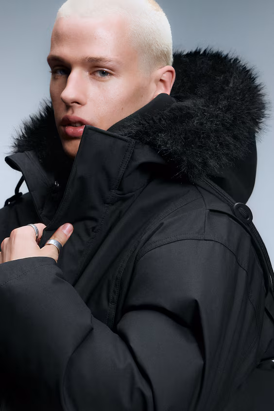 Парка oversized с объемным стеганым узором