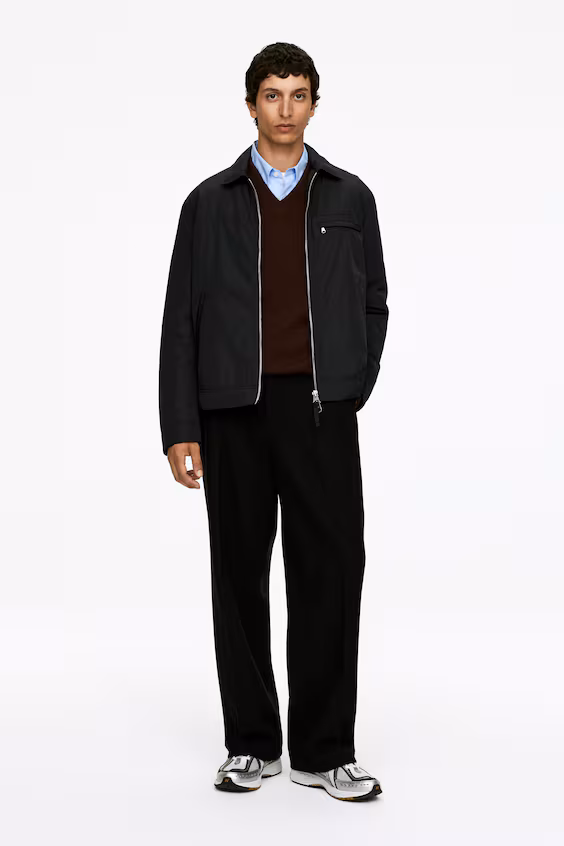 Куртка из нейлона в квадратном крое