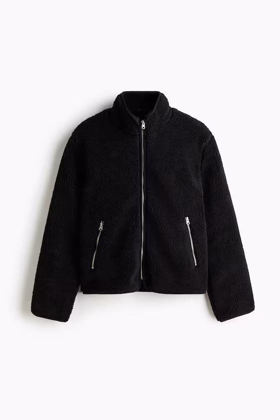 Плюшевое пальто regular fit