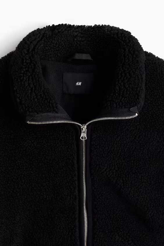 Плюшевое пальто regular fit