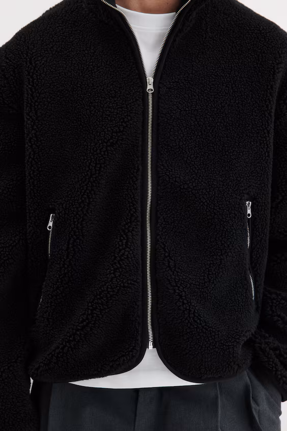 Плюшевое пальто regular fit