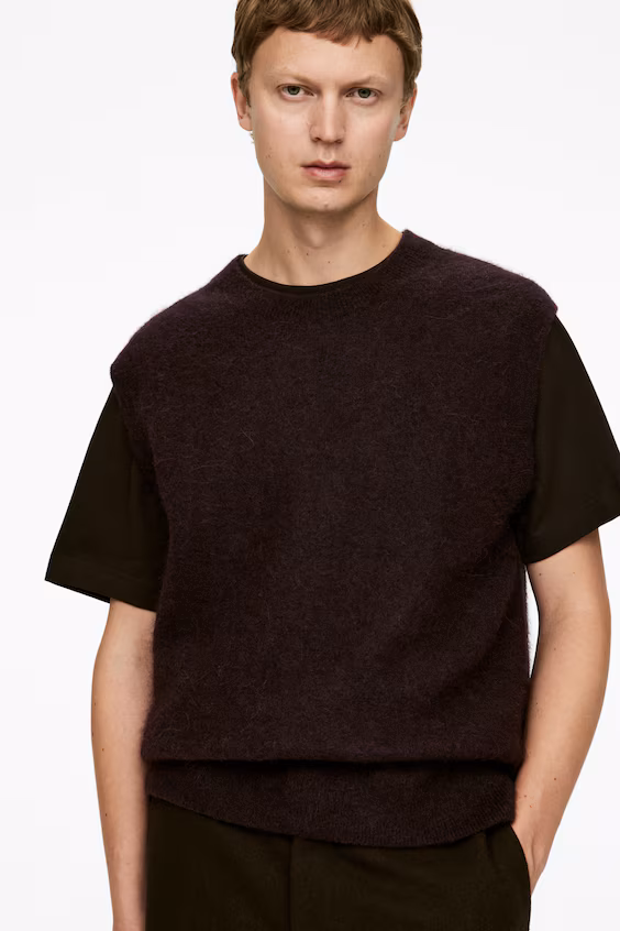 Жилет из шерсти и альпаки