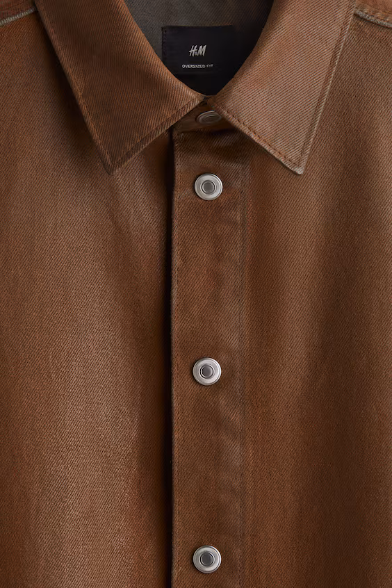 Джинсовая рубашка в свободном крое