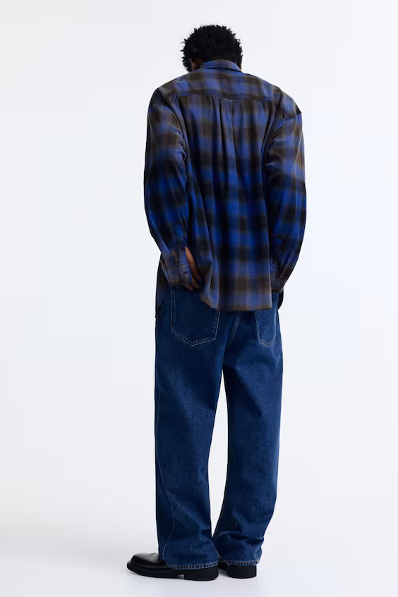 Рубашка в комфортном покрое из смеси хлопка