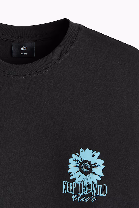 Футболка с принтом loose fit