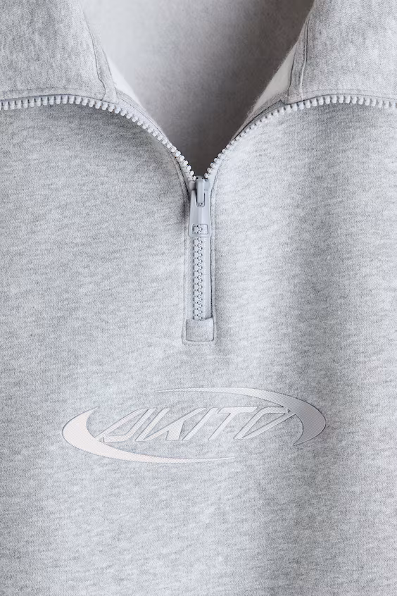 Свитшот с молнией loose fit