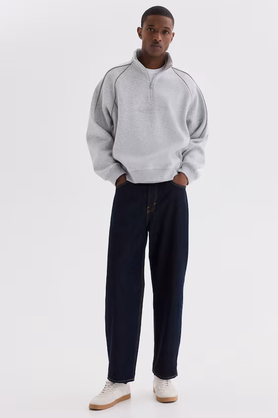 Свитшот с молнией loose fit