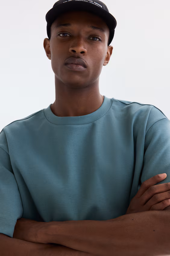 Футболка свободного кроя из интерлока