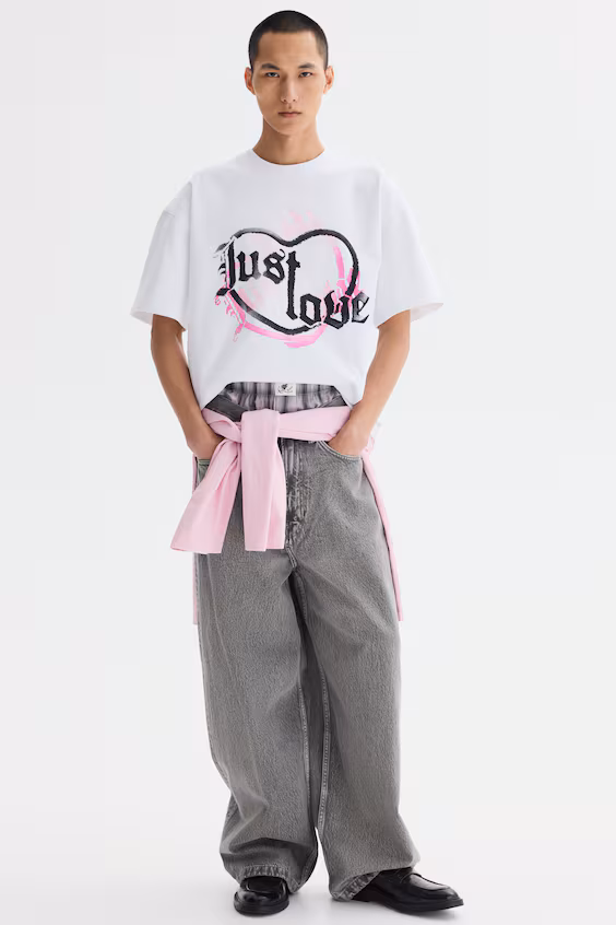 Футболка с принтом оверсайз