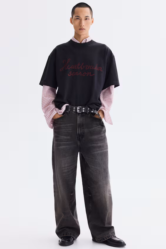 Футболка с принтом оверсайз