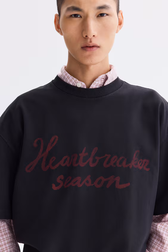 Футболка с принтом оверсайз