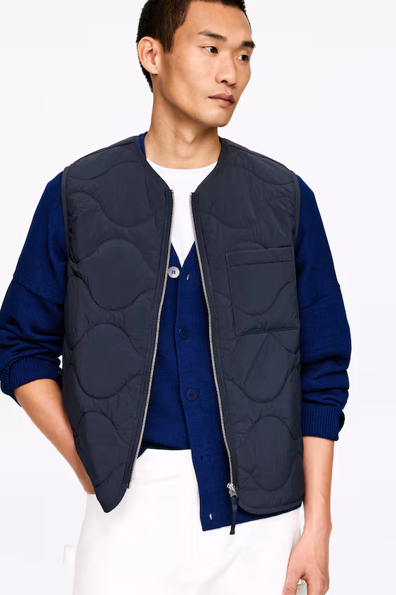 Стёганный жилет с подкладкой 2 в 1