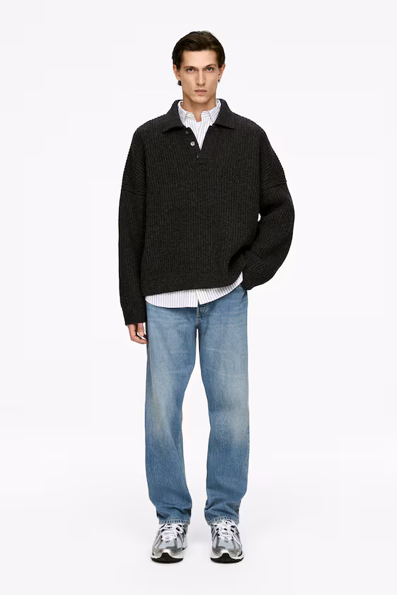 Джинсы широкие прямого кроя ocean