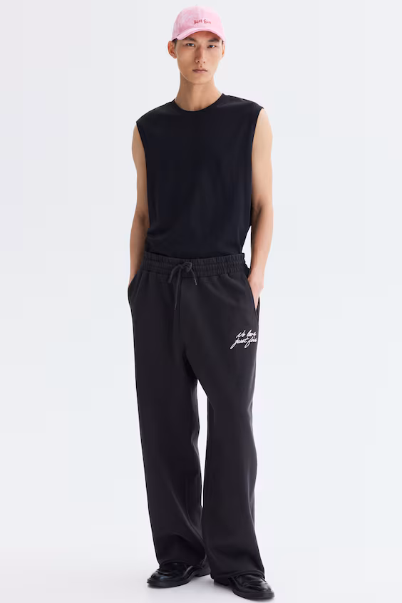 Хлопковые спортивные брюки relaxed fit